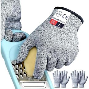 Cutting Gloves, 2 Pairs Cut Resistant Gloves, Cut Proof Gloves Kitchen, Cutting Gloves for Chef, Cut Gloves