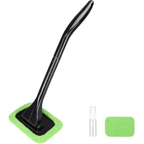 XINDELL 22 inch Windshield Cleaning Tool Kit - Interior Car Window Cleaner with 3 Microfiber Cloths - Automotive Exterior Detailing