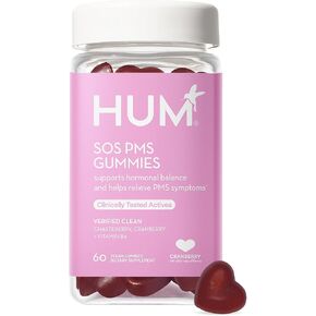 HUM Nutrition SOS PMS Gummies, Helps Relieve PMS Symptoms, Bloating Relief, Mood Swings, Hormonal Balance with Chasteberry Vitex PMS Gummies (30-Day Supply)