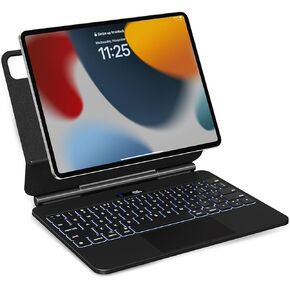 APPS2Car Keyboard Case for iPad Pro 11 inch (1st, 2nd, 3rd, 4th Gen) and iPad Air (4th, 5th Gen), Floating Cantilever Stand, Multi-Touch Trackpad, Backlit Keys, Magic Black