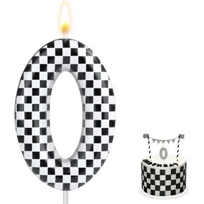 Racing Birthday Number Candles, Happy Birthday Cake Toppers Birthday Cake Toppers Numeral Cupcake Decorations for Racing Party Decoration Theme Party Supplies (2)