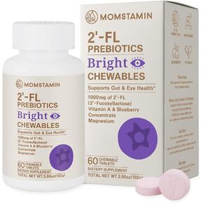 MOMSTAMIN 2'-FL HMO Prebiotics & Probiotics for Women, Men, 3000mg Human Milk Oligosaccharide Powder, Patented 11 Strains, Healthy Gut Microbiome, Immune & Digestive Supplement, IBS Relief - 30 Sticks