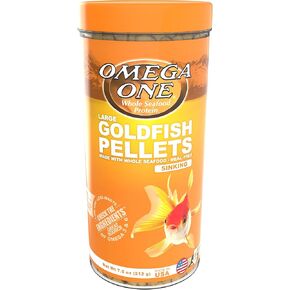 Omega One Goldfish Pellets, Sinking, 2mm Small Pellets, 8 oz