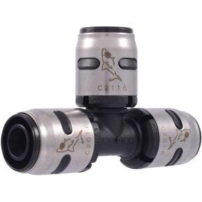 SharkBite 1 Inch EvoPEX Tee, Pack of 2, Push to Connect Plumbing Fitting, PEX, K374Z2