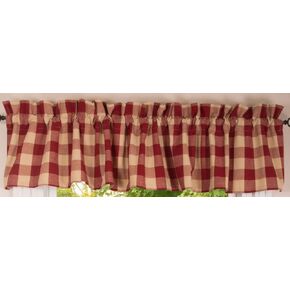 Buffalo Check Black and Tan 72" x 14" Cotton Valance by Primitive Home Decors