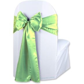 Sparkles Make It Special 100 pcs Satin Chair Cover Bow Sash - Silver - Wedding Party Banquet Reception - 28 Colors Available