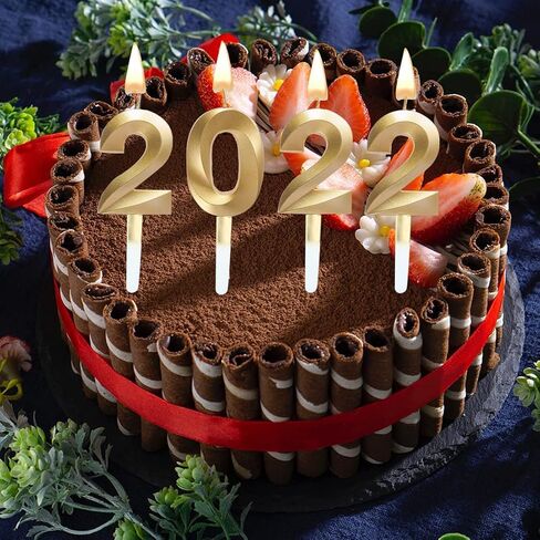 شموع أرقام عيد الميلاد، شموع كعكة عيد الميلاد ذات الشكل ثلاثي الأبعاد، شموع عيد الميلاد اللامعة الذهبية المزخرفة in Saudi Arabia