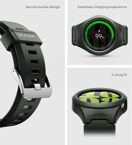 Dexnor Samsung Galaxy Watch 6 Classic Band [47mm], [Raised Bezel & Snap-on] Rugged Shockproof Case with Strap Band for Galaxy Watch 6 Classic (2023) in Saudi Arabia