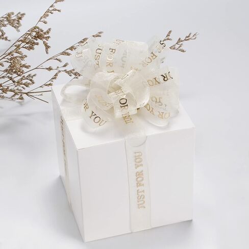 صندوق هدايا ورقي أبيض مقاس 8 × 8 × 4 بوصات من VATIN، 12 عبوة من علب الهدايا مع أغطية لصناديق الهدايا، مثالية لهدايا وصيفات العروس، وعيد الميلاد، وحفلات الزفاف، وحفلات أعياد الميلاد in Kuwait