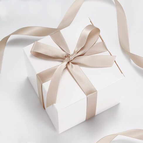 صندوق هدايا ورقي أبيض مقاس 8 × 8 × 4 بوصات من VATIN، 12 عبوة من علب الهدايا مع أغطية لصناديق الهدايا، مثالية لهدايا وصيفات العروس، وعيد الميلاد، وحفلات الزفاف، وحفلات أعياد الميلاد in Kuwait