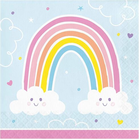 Happy Rainbow Paper Plates, 8 ct in Saudi Arabia