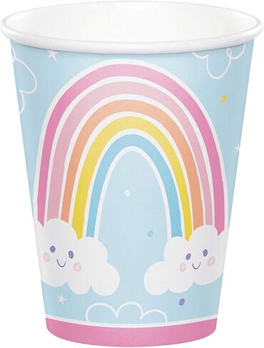 Happy Rainbow Paper Plates, 8 ct in Saudi Arabia