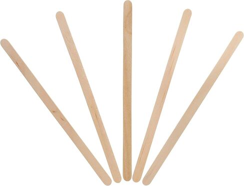 KingSeal Natural Birch Wood Coffee Beverage Stirrers, Stir Sticks, Waxing Sticks, 7.5 Inches, Round End - 2 Packs of 500 (1000 Count) in Kuwait