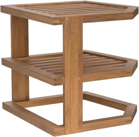 ليبر انترناشونال رف تخزين للمطبخ من 3 طبقات من خشب الخيزران 8883، 10 انش × 10 انش × 9-1/2 انش in Kuwait