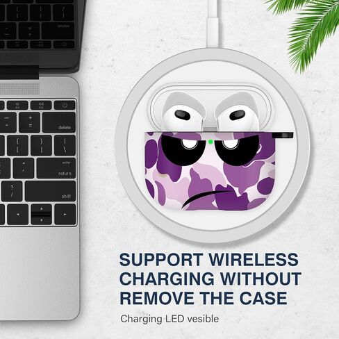 Youtec for Airpods 3rd Generation Case,Don't Touch Me Cool Cover with Lanyard Big Eyes Cute Cartoon for Airpods 3rd Generation Case,Soft Shockproof Cover for Women Men-White in Kuwait