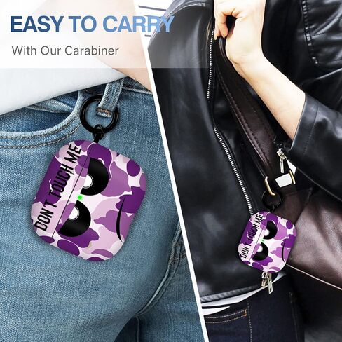 Youtec for Airpods 3rd Generation Case,Don't Touch Me Cool Cover with Lanyard Big Eyes Cute Cartoon for Airpods 3rd Generation Case,Soft Shockproof Cover for Women Men-White in Kuwait