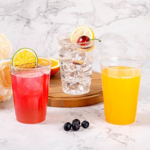 Goodluck 100PCS 10oz Clear Plastic Cups for Party, Disposable Clear Plastic Cups, Plastic Cocktail Glasses for Wedding Thanksgiving, Christmas, and Parties in Saudi Arabia