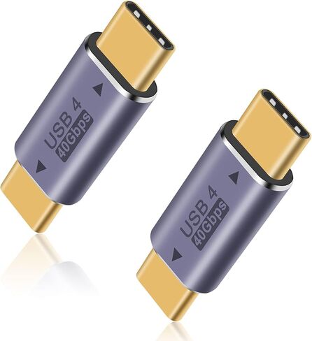 Duttek USB C Extension Adapter 100W, Right Angle USB C Adapter 40Gbps, Up&Down, Middle Bend and Side Bend 90 Degree, Type C Male to Female Adapter for Laptop, Tablet and Phones 4 Pack in Kuwait