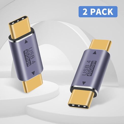 Duttek USB C Extension Adapter 100W, Right Angle USB C Adapter 40Gbps, Up&Down, Middle Bend and Side Bend 90 Degree, Type C Male to Female Adapter for Laptop, Tablet and Phones 4 Pack in Kuwait