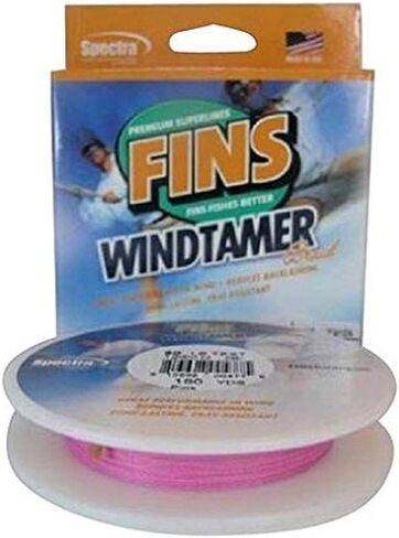 خط صيد مجدول من FINS Windtamer - جديلة مدمجة ومتعددة الاستخدامات لجميع مصايد الأسماك، تقلل من عقد الرياح ولفائف أطراف القضيب - جديلة عالية الأداء بأربعة أطراف in Saudi Arabia