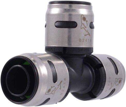SharkBite 1 Inch EvoPEX Tee, Pack of 2, Push to Connect Plumbing Fitting, PEX, K374Z2 in Saudi Arabia