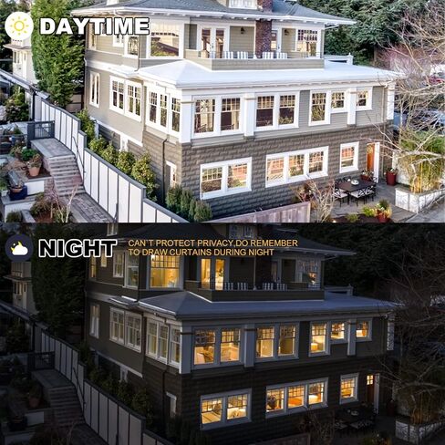 طبقة خصوصية للنافذة من DKTIE، مرآة ذات اتجاه واحد مع أدوات التثبيت - طبقة خصوصية للنافذة لا ترى بالداخل - لاصق ثابت بدون غراء، فضي، 17.7 بوصة × 78.7 بوصة in Kuwait