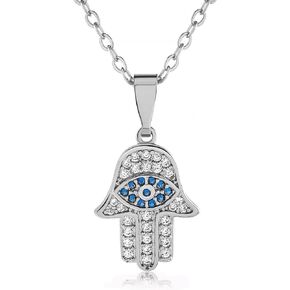 Elegant 14k Gold-Filled Hamsa Necklace with Zirconia Diamonds | Shower Safe & Tarnish-Free | Stylish Gift for Her