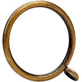 JushengXMX Metal Curtain Rings with Eyelet 1.49" Inner Diameter,Fits Up to 1 1/4-Inch Rod (Antique Bronze,72Pcs)