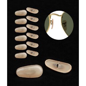 6 Pairs Nose Pads Replacement for Ray-Ban RB3025 3026 RB3016 RB3362 RB3445 RB3030 RB3211 Aviator Sunglasses, Clip On Mount Type Nose Pieces Guards for RB Glasses Frames