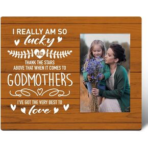Godmother Picture Frame Gifts, Best Godmother Belongs to Me, Mother's Day Gifts for Godmother, Birthday Christmas Thanksgiving Gift for Godmother, Godmother Gifts from Godchild Baby Goddaughter Godson