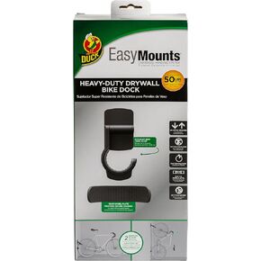 Duck Brand EasyMounts Wall Mounted Tool Organizer - Mop & Broom Holder for Garage Storage - Heavy Duty Hanging System - Drywall Tool Rack Organizer for Garden, Shed & Garage - Up to 15 lbs, 3 Pack