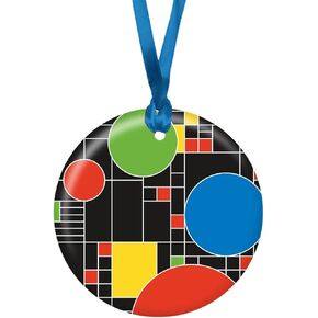 RainCaper Christmas Tree Ornament, Flat Porcelain Frank Lloyd Wright fine Art Keepsake Ornament (Waterlilies)