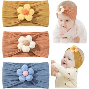 jollybows Baby Girl Headband Bows Nylon Head Wraps Newborn Hairbands Infant Toddler Hair Bow (1- Black White Pink)