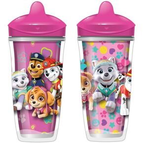 Playtex Sipsters Stage 3 Paw Patrol Spill-Proof, Leak-Proof, Break-Proof Spout Cup for Boys, 9 Ounce - Pack of 2, Red