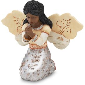 Elements in Faith Ebony Angel Figurine by Pavilion, 3-1/2-Inch, Praying