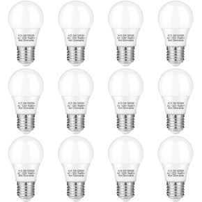 NETEHA 2 Pack A15 5W 120V E26 Base LED Refrigerator Light Bulb, Non-Dimmable 50W Equivalent 5000K Daylight White LED Appliance Light Bulb for Ceiling Fan and Lighting Fixtures