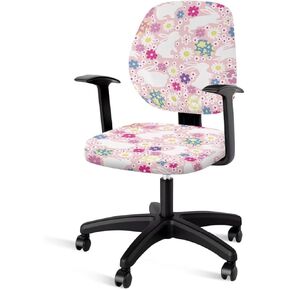 Kuiaobaty Office Chair Slipcover, Floral Chickens, Armchair Slipcovers, Computer Chair Covers, Desk Chair Cover, Protective Stretch Decorative Rotating Backrest and Seat Protectors, for Women Men