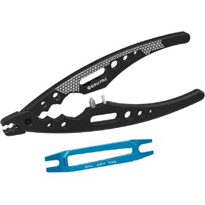 GOUPRC Aluminum Alloy Multi-Function Ball Head Pliers Shock Absorber Pliers Screw Pliers With Shock Absorber Wrench for 1/8 1/10 1/12 1/14 1/16 1/18 1/24 RC Car RC Car (Titanium)