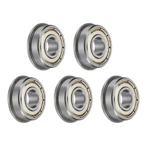 uxcell 10pcs FR3ZZ Flanged Ball Bearing 3/16 x 1/2 x 0.196 Chrome Steel Double Shielded Miniature Bearing, Deep Groove Ball Bearings, P6 (ABEC 3)