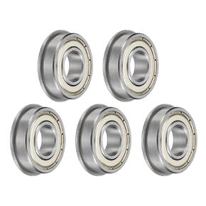 uxcell 10 قطع FR3ZZ محمل كروي ذو حواف 3/16 × 1/2 × 0.196 محمل مصغر مزدوج الحماية من الفولاذ الكروم، محامل كروية ذات أخدود عميق، P6 (ABEC 3)
