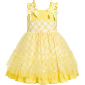 Baby Girls Tutu Dress Princess Sleveless Strawberry Birthday Party Easter Valentine's Day Ruffle Tulle Dress