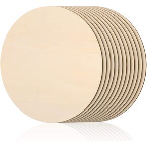 18 Inch Round Wood Circles Unfinished Wood Circles for Crafts, Door Hanger, Pyrography and Painting (5 Pieces)