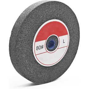 1 Piece Benchtop Grinding Wheel, 5 Inches, Suitable for Grinding Alloy Steel, Hardened Steel, High Carbon Steel and Other Metals. 80 Grit, 1/2" Mandrel Hole, 0.67" Thickness (White Corundum)