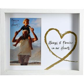 Pavilion Gift Company Because Someone We Love Little Bit of Heaven is in Our Home 7.5x9.5 Inch Easel Back Horizontal Picture Frame, Silver