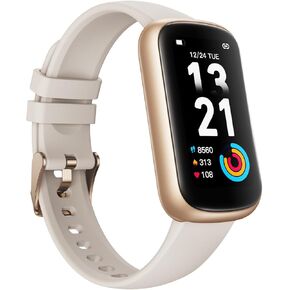 Fitness Tracker Watch with Heart Rate Monitor, 3ATM Waterproof Smart Watch, Health Activity Tracker with Pedometer, Sleep Monitor, Calorie Step Counter, Smartwatch for Women Men Black