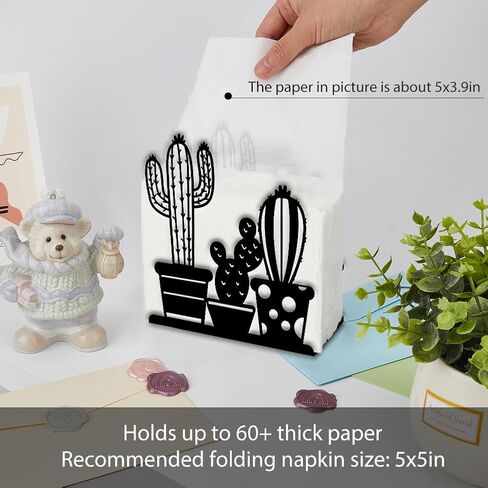 SUPERDANT Napkin Holder for Tables Couple Metal Napkin Dispenser for Kitchen Vintage Wine Glasses Drink Tabletop Tissue Stand Rustic Cloth Napkins Holders for Wedding Restaurants Hotel Bar Party Decor in Saudi Arabia