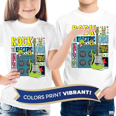 قميص SDN CUSTOM للجنسين من البوليستر للأطفال الصغار، بأكمام قصيرة وتصميم رقبة دائرية (5 عبوات) in Kuwait