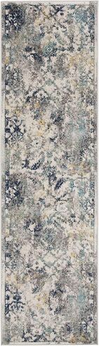 سجادة SAFAVIEH Madison Collection - 2'3" x 8'، رمادي فاتح وفوشيا، تصميم بوهو شيك متعثر، لا يتساقط ويسهل العناية به، مثالي للمناطق ذات حركة المرور العالية في غرفة المعيشة وغرفة النوم (MAD159R) in Saudi Arabia