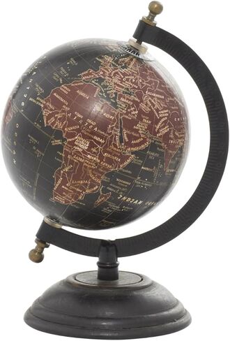 Deco 79 Mango Wood Globe, 6" x 5" x 9", Black in Kuwait