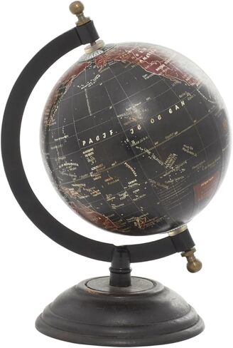 Deco 79 Mango Wood Globe, 6" x 5" x 9", Black in Kuwait